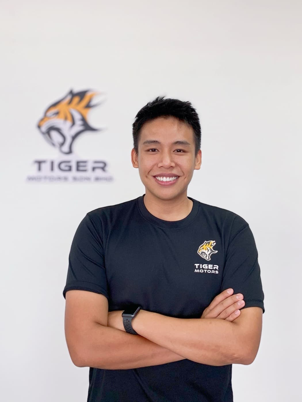 Kevin Kho, founder and Managing Director of Tiger Motors, at the Tiger Motors office in Kuching