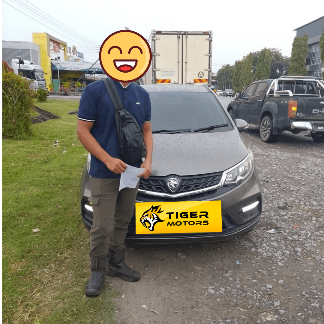 Customer collecting their 2020 Proton Persona from Tiger Motors in Kuching, Sarawak